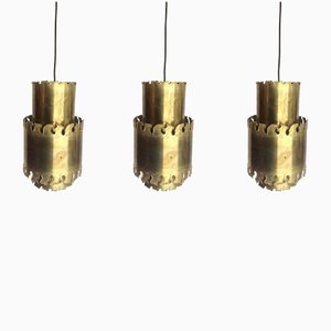 Pendant Lights in Brass from Holm Sørensen & Co, 1960s, Set of 3