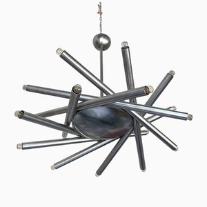 Italienische Metall Sputnik Feuerwerk Hängelampe von Stilnovo, 1960er