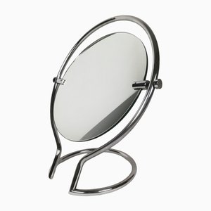 Double Sided Table Mirror in Chromed Metal by Giotto Stoppino, Italy, 1970s
