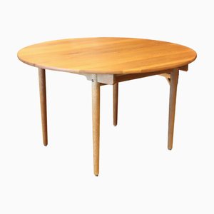 Round Dining Table in Oak by Hans J. Wegner for Andreas Tuck, 1960s