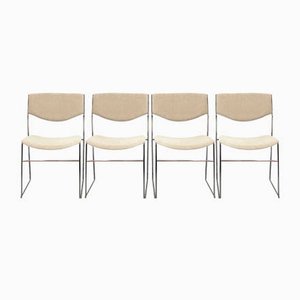 Vintage Italian Beige Desk Chairs from Bonomia, 1970s, Set of 4