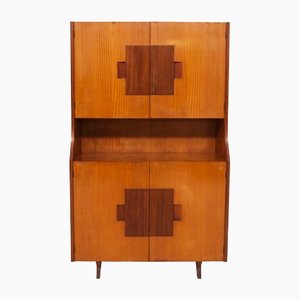 Wooden Living Room Cabinet attributed to Gio Ponti, 1950s