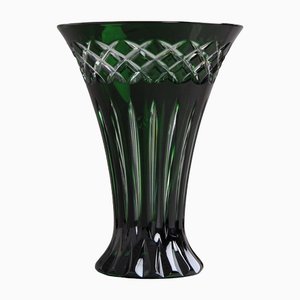 Green Crystal Vase, 1960s