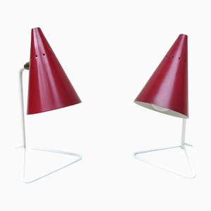 Lámparas de mesa italianas pequeñas de Guiseppe Ostuni para Oluce, años 50. Juego de 2