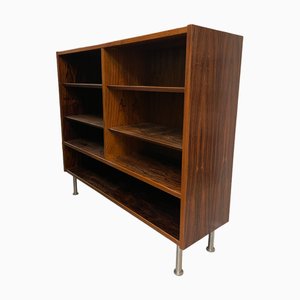 Danish Bookcase in Rosewood with Chrome Legs, 1980s