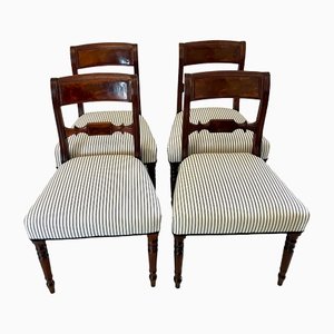 Antique Regency Mahogany Dining Chairs, 1825, Set of 4