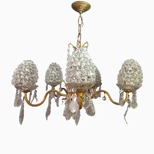 Vintage Murano Glass Chandelier, 1950s