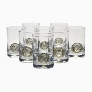 Glass Tumblers by Björn Wiinblad for Rosenthal, 1970s, Set of 8