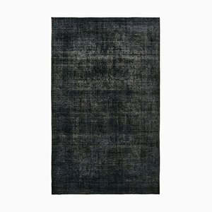 Large Black Overdyed Area Rug