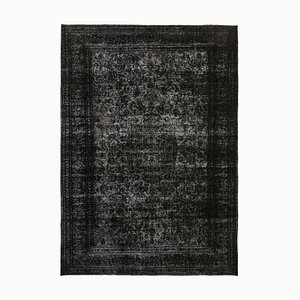 Large Vintage Black Area Rug