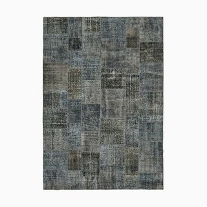 Anatolischer Grauer Teppich aus Baumwolle