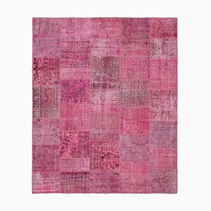 Rosa anatolischer Teppich aus Baumwolle