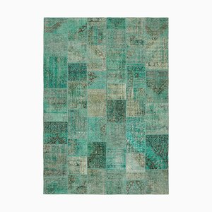 Vintage Anatolian Turquoise Rug