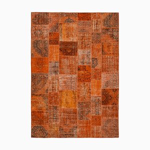 Orangener Vintage Vintage Teppich