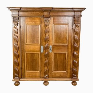 Antique German Baroque Cabinet Oak