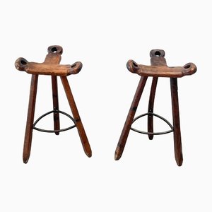 Vintage Spanish Bar Stools, Set of 2