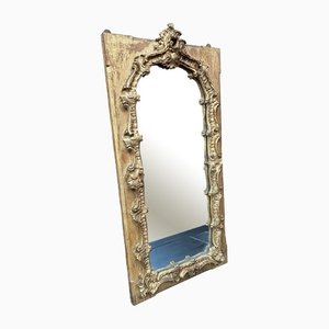 Miroir Antique en Bois Doré, 18ème Siècle