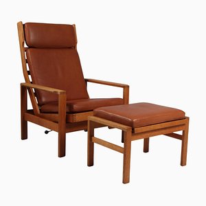 Lounge Chair with Ottoman by Henry Schubell for Madsen & Schubell, 1960s, Set of 2