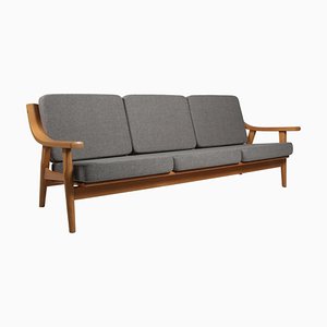GE530 3-Sitzer Sofa aus Eiche von Hans J. Wegner für Getama, 1970er
