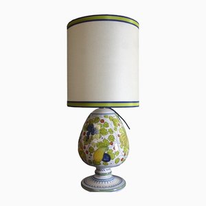 Antique White and Green Table Lamp
