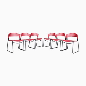 Stapelbare Stühle von Paolo Favaretto, Italien, 1980er, 6er Set
