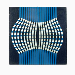 Aldo Moriconi, Geometric Composition, Emaille on Wood, 1967