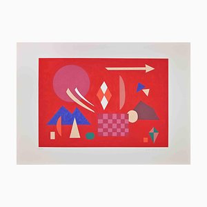 Otto Hofman, Red Composition, Screen Print, 1989