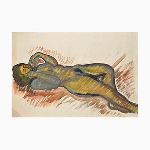 Jean Delpech, Nude, Original Watercolour, Mid-20th Century