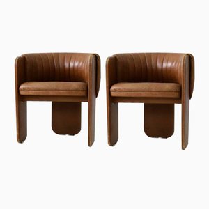 Dinette Chairs by Luigi Massoni for Poltrona Frau, 1980, Set of 2