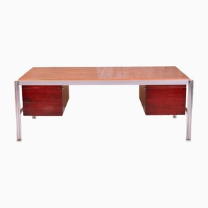 Double Pedestal Executive Rosewood Desk by George Ciancimino for Mobilier International, 1960s