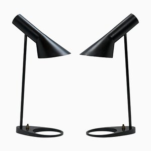 Lampe de Bureau AJ Visor Noire Première Édition par Arne Jacobsen pour Louis Poulsen, 1960
