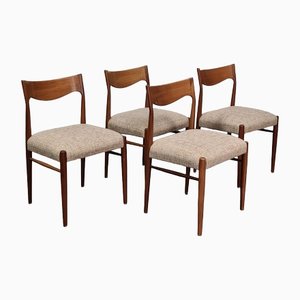 Vintage Teak Dining Chairs, Set of 4