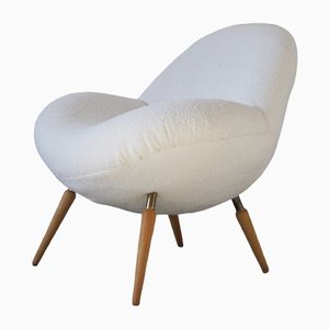 Fauteuil en Tissu Bouclé par Fritz Neth pour Correcta, 1950s