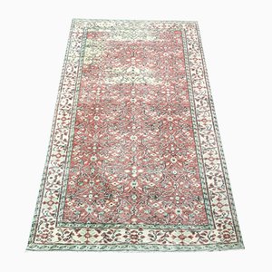 Red Distressed Oriental Faded Rug