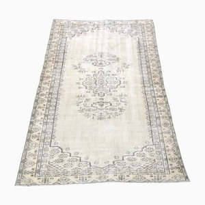 Tapis Tribal Beige Délavé Fait Main