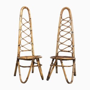 Bambus Stühle, Italien, 1960er, 2er Set