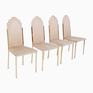 Velvet Chairs by Alain Delon, 1970s, Set of 4