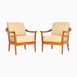 Vintage Cherry Armchairs attributed to Walter Knoll / Wilhelm Knoll, 1960s, Set of 2