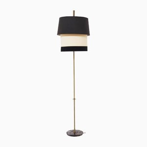 Floor Lamp in Marble and Brass attributed to Angelo Ostuni, 1960s