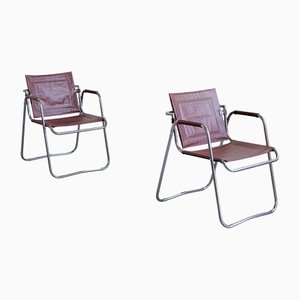 Set of Tubauto Armchairs by Jacques Hitier, France, 1950