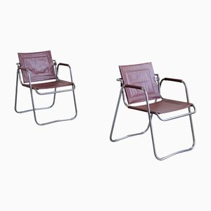 Tubauto Armchairs by Jacques Hitier, France, 1950, Set of 2