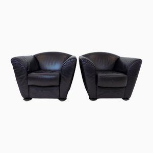 Set of Leather Zelda Armchairs by Peter Maly for Cor, 1980s