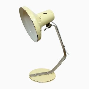 Industrielle Beige Tischlampe von Metal Mot, 1960er