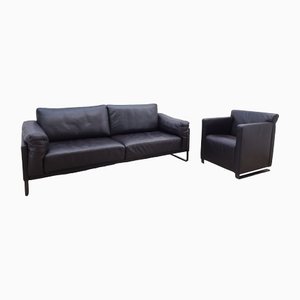 Rawi Sofa and Armchair in Leather from COR, Set of 2