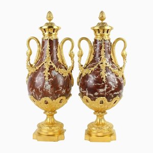 Large Louis XVI Ornamental Vases, 1800s, Set of 2