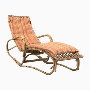 Chaise Lounges vintage de bambú