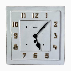 Horloge Murale Kienzle Art Déco en Porcelaine, Allemagne, 1920s
