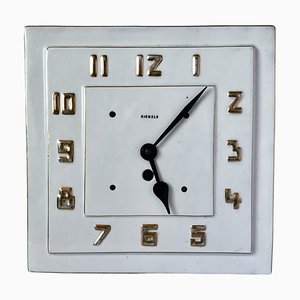 Reloj de pared Kienzle Art Déco de porcelana, años 20