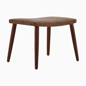 Tabouret en Cuir, Danemark, 1960s