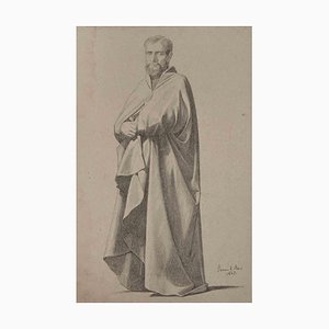 Louis Georges Brillouin, Portrait of Man, Bleistiftzeichnung, 19. Jh